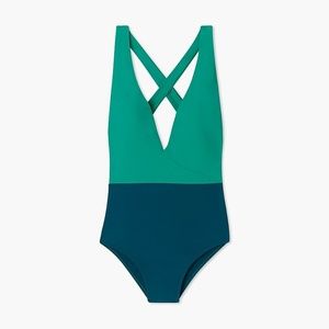 NWT: Summersalt deep dive one-piece in green